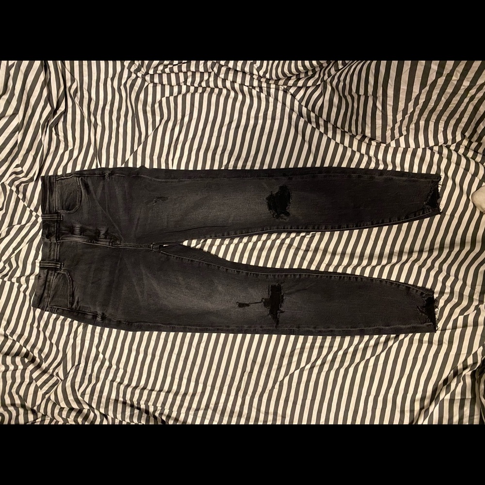 American Eagle curvy ripped high waisted jeggings, sz 4